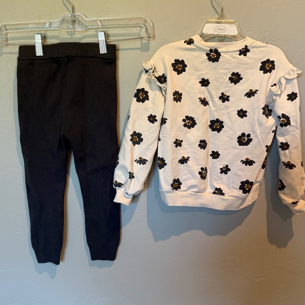 Floral Sweatshirt and Grey Leggings Set 3/4Y - Picture 6 of 6